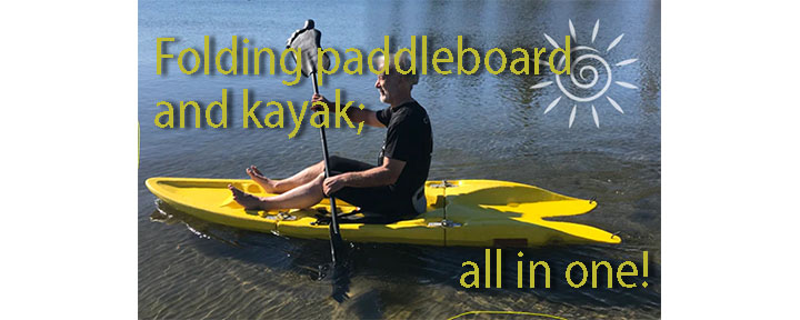 Glatte Frastøde Clip sommerfugl A folding stand-up paddleboard and kayak made of 100% recycled plastic! -  Merit Educational Consultants